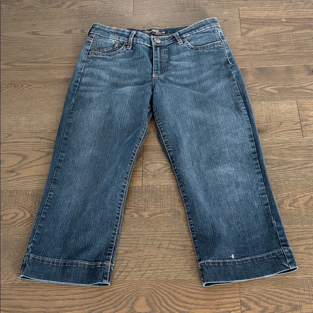 "COMMON GENES WOMEN'S 10 STRAIGHT LEG JEANS MEDIUM WASH COTTON BLEND Y2K"